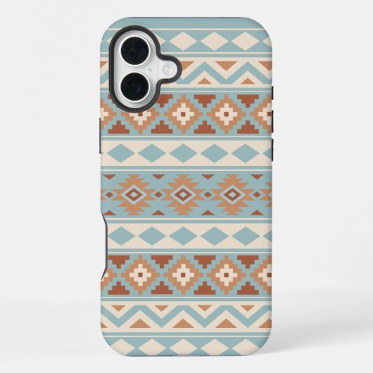 Aztec Essence Ptn IIIb Blue Cream Terracottas iPhone Hülle (Rückseite)