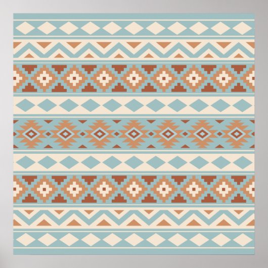 Aztec Essence Ptn IIIb Blue Cream Terracottas Poster (Vorne)
