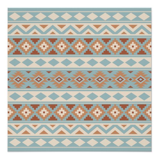 Aztec Essence Ptn IIIb Blue Cream Terracottas Poster (Vorderseite)