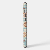 Aztec Essence Ptn IIIb Blue Terracottas Creme iPhone Hülle (Linke Seite)