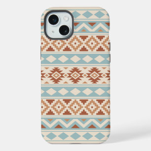 Aztec Essence Ptn IIIb Blue Terracottas Creme iPhone 15 Plus Hülle