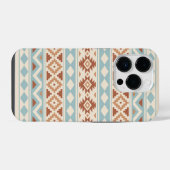 Aztec Essence Ptn IIIb Blue Terracottas Creme iPhone Hülle (Rückseite (Horizontal))