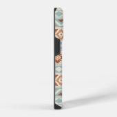 Aztec Essence Ptn IIIb Blue Terracottas Creme iPhone Hülle (Rechte Seite)
