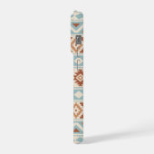 Aztec Essence Ptn IIIb Blue Terracottas Creme iPhone Hülle (Linke Seite)