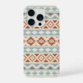 Aztec Essence Ptn IIIb Blue Terracottas Creme iPhone Hülle (Rückseite)