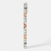 Aztec Essence Ptn IIIb Blue Terracottas Creme iPhone Hülle (Rechte Seite)