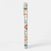 Aztec Essence Ptn IIIb Blue Terracottas Creme iPhone Hülle (Linke Seite)