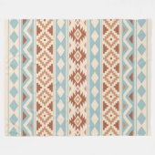Aztec Essence Ptn IIIb Cream Blue Terracottas Fleecedecke (Vorderseite (Horizontal))