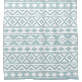 Aztec Essence Ptn IIIb Enteneier Blau & Weiß Duschvorhang (Vorderseite)