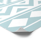 Aztec Essence Ptn IIIb Enteneier Blau & Weiß Poster (Ecke)