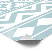 Aztec Essence Ptn IIIb Enteneier Blau & Weiß Poster (Ecke)