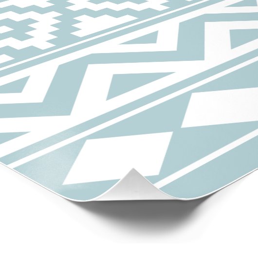 Aztec Essence Ptn IIIb Enteneier Blau & Weiß Poster (Ecke)