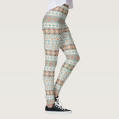 Aztec Essence Rpt Ptn IIIb Blue Cream Terracottas Leggings (Rechts)