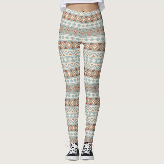 Aztec Essence Rpt Ptn IIIb Blue Cream Terracottas Leggings (Vorderseite)