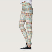 Aztec Essence Rpt Ptn IIIb Blue Cream Terracottas Leggings (Links)