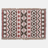 Aztec Essence (V) Muster IIIb Rote Braune Creme Decke (Vorderseite)