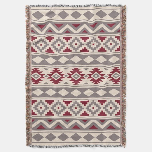 Aztec Essence V Ptn IIIb Cream Taupe Red Decke (Vorderseite Vertikal)