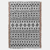 Aztec Essence Vertical Ptn II Black on White Decke (Vorderseite Vertikal)