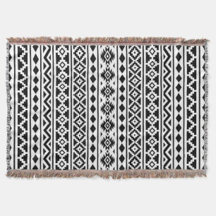 Aztec Essence Vertical Ptn II Black on White Decke