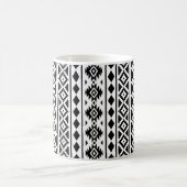 Aztec Essence Vertical Ptn II Black on White Kaffeetasse (Mittel)