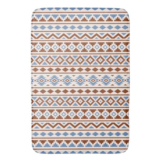 Aztec Essence Vertical Ptn II Rust Blue Creme Badematte (Vorderseite Vertikal)