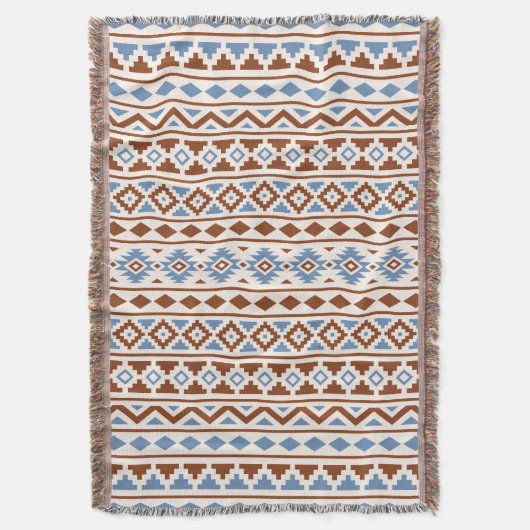 Aztec Essence Vertical Ptn II Rust Blue Creme Decke (Vorderseite Vertikal)
