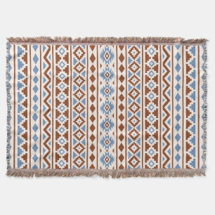 Aztec Essence Vertical Ptn II Rust Blue Creme Decke