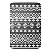 Aztec Essence Vertical Ptn III White on Black Badematte (Vorderseite Vertikal)