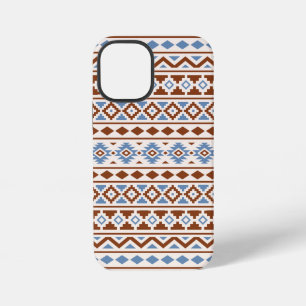Aztec-Essenz-Muster II Rost Blau Creme iPhone 12 Mini Hülle