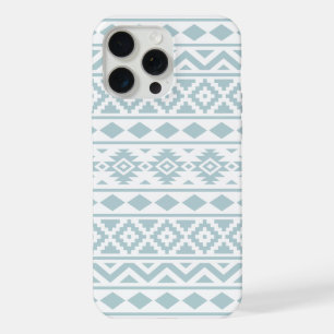 Aztec-Essenz Ptn III Entengrün auf Weiß iPhone 15 Pro Max Hülle