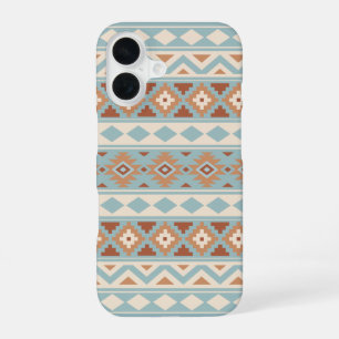 Aztec-Essenz Ptn IIIb Blaue Creme-Terrakotten iPhone 16 Hülle