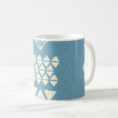 Aztec Ethnic: Blue Geometric Seamless. Kaffeetasse (VorderseiteRechts)