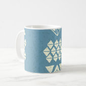 Aztec Ethnic: Blue Geometric Seamless. Kaffeetasse (Vorderseite Links)