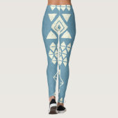Aztec Ethnic: Blue Geometric Seamless. Leggings (Rückseite)
