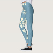 Aztec Ethnic: Blue Geometric Seamless. Leggings (Links)