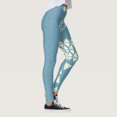Aztec Ethnic: Blue Geometric Seamless. Leggings (Rechts)