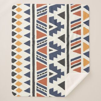 Aztec Ethnic: Handgezeichnet nahtlos Sherpadecke
