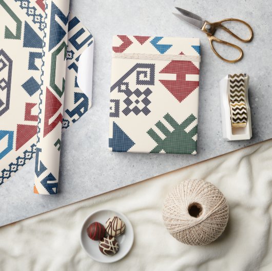 Aztec Ethnic Pattern Geschenkpapier (Kunsthandwerk)