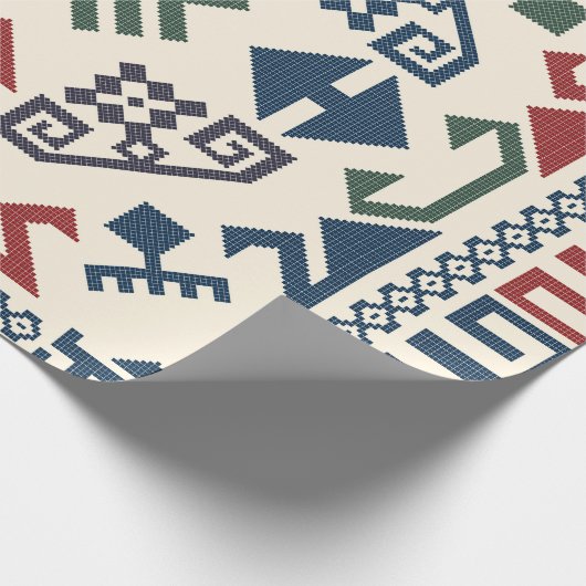 Aztec Ethnic Pattern Geschenkpapier (Ecke)