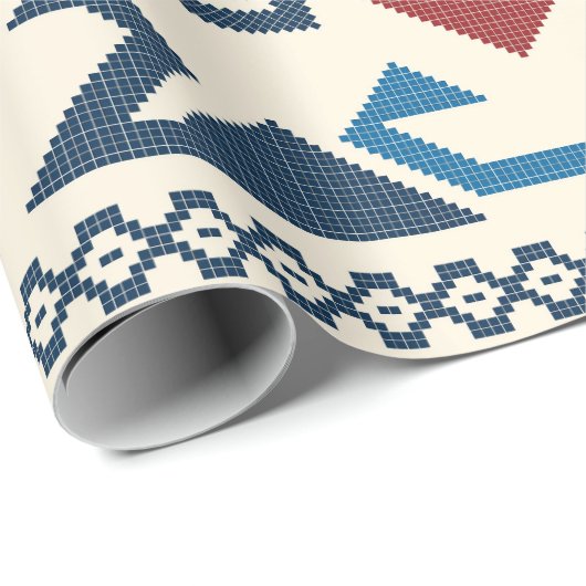 Aztec Ethnic Pattern Geschenkpapier (Rolleneckpunkt)