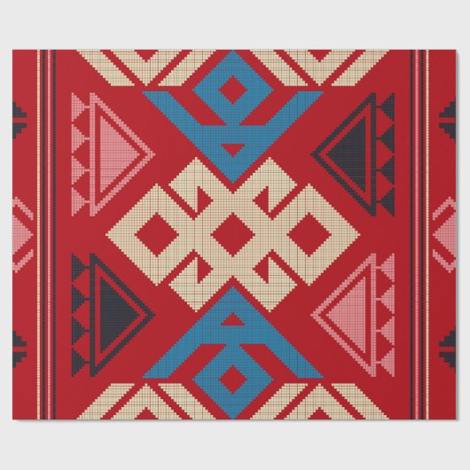 Aztec Ethnic Pattern Geschenkpapier (Flach)