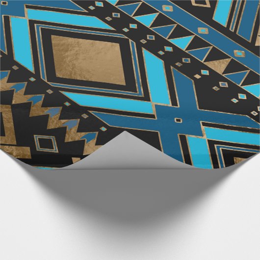 Aztec Ethnisches Muster Geschenkpapier (Ecke)
