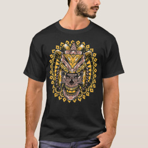 Aztec Face Mask Warrior Culture Nation Archeology T-Shirt