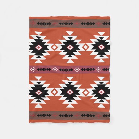 Aztec farbiges geometrisches Muster Fleecedecke (Vorderseite)