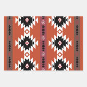 Aztec farbiges geometrisches Muster Geschenkpapier Set (Vorderseite)
