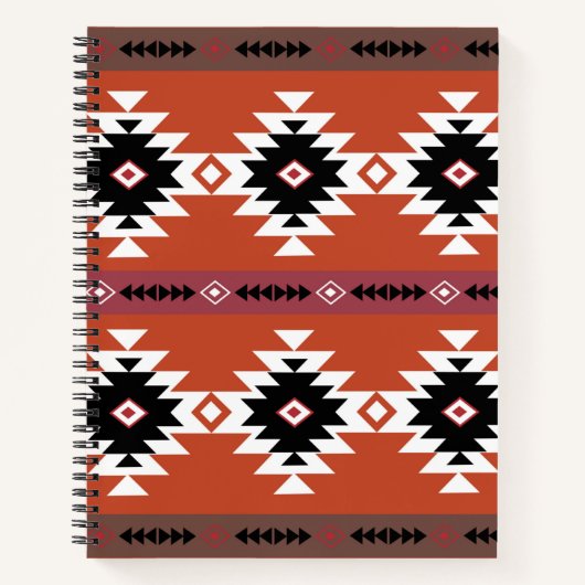 Aztec farbiges geometrisches Muster Notizblock (Vorderseite)
