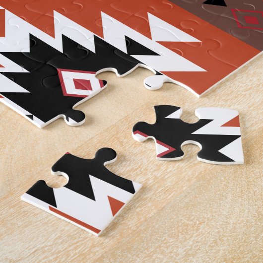 Aztec farbiges geometrisches Muster Puzzle (Seite)
