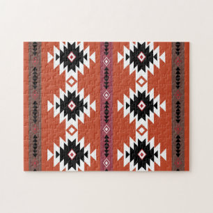 Aztec farbiges geometrisches Muster Puzzle