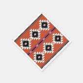 Aztec farbiges geometrisches Muster Serviette (Ecke)