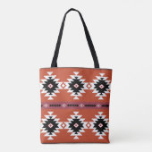 Aztec farbiges geometrisches Muster Tasche (Rückseite)